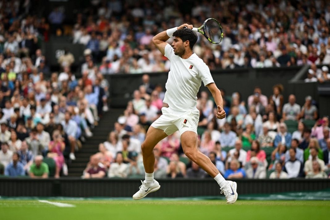 Carlos Alcaraz en el Wimbledon.